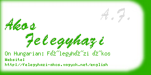 akos felegyhazi business card